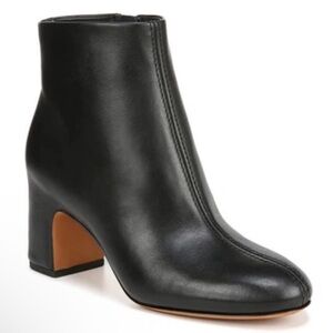 Vince Black Leather Ankle Booties